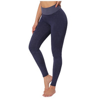 Plaid Leggings Fitness Yoga Pants Women's Seamless High Waist Breathable Gym Leggings Purple