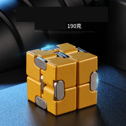 Infinity Cube Educational Toy for Stress Relief Zinc alloy yellow