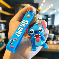 Anime Characters Keychain Set - Mickey Mouse, Minnie, Lilo & Stitch - for Kids, Car Pendant - Lusy Store LLC