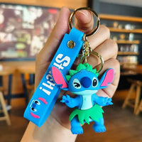 Anime Characters Keychain Set - Mickey Mouse, Minnie, Lilo & Stitch - for Kids, Car Pendant - Lusy Store LLC
