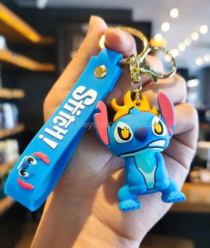 Anime Characters Keychain Set - Mickey Mouse, Minnie, Lilo & Stitch - for Kids, Car Pendant - Lusy Store LLC