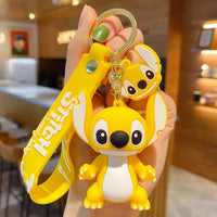 Anime Characters Keychain Set - Mickey Mouse, Minnie, Lilo & Stitch - for Kids, Car Pendant - Lusy Store LLC