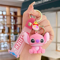 Anime Characters Keychain Set - Mickey Mouse, Minnie, Lilo & Stitch - for Kids, Car Pendant - Lusy Store LLC