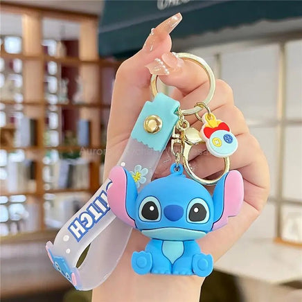 Anime Characters Keychain Set - Mickey Mouse, Minnie, Lilo & Stitch - for Kids, Car Pendant - Lusy Store LLC