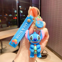 Anime Characters Keychain Set - Mickey Mouse, Minnie, Lilo & Stitch - for Kids, Car Pendant - Lusy Store LLC