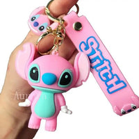 Anime Characters Keychain Set - Mickey Mouse, Minnie, Lilo & Stitch - for Kids, Car Pendant - Lusy Store LLC