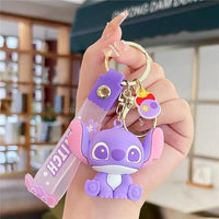 Anime Characters Keychain Set - Mickey Mouse, Minnie, Lilo & Stitch - for Kids, Car Pendant - Lusy Store LLC