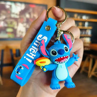 Anime Characters Keychain Set - Mickey Mouse, Minnie, Lilo & Stitch - for Kids, Car Pendant - Lusy Store LLC
