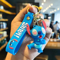 Anime Characters Keychain Set - Mickey Mouse, Minnie, Lilo & Stitch - for Kids, Car Pendant - Lusy Store LLC