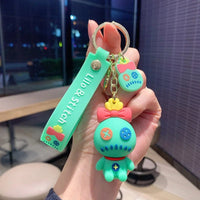 Anime Characters Keychain Set - Mickey Mouse, Minnie, Lilo & Stitch - for Kids, Car Pendant - Lusy Store LLC