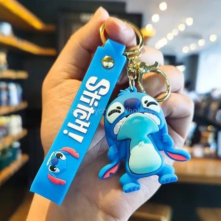 Anime Characters Keychain Set - Mickey Mouse, Minnie, Lilo & Stitch - for Kids, Car Pendant - Lusy Store LLC