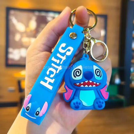 Anime Characters Keychain Set - Mickey Mouse, Minnie, Lilo & Stitch - for Kids, Car Pendant - Lusy Store LLC