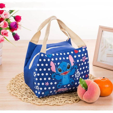 Anime Disney Lunch Box Bag - Cute Cartoon Stitch and Hello Kitty Design Perfect Gift for Children