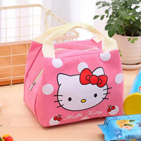 Anime Disney Lunch Box Bag - Cute Cartoon Stitch and Hello Kitty Design Perfect Gift for Children Hello Kitty 6.3x5.9x8.7 inch