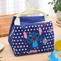 Anime Disney Lunch Box Bag - Cute Cartoon Stitch and Hello Kitty Design Perfect Gift for Children Stitch 6.3x5.9x8.7 inch