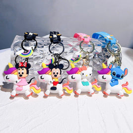 Anime Mickey Keychain Stitch and Minnie, perfect for hanging on bags, keys, or as a couple's gift - Lusy Store LLC