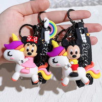 Anime Mickey Keychain Stitch and Minnie, perfect for hanging on bags, keys, or as a couple's gift - Lusy Store LLC