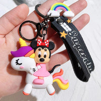 Anime Mickey Keychain Stitch and Minnie, perfect for hanging on bags, keys, or as a couple's gift - Lusy Store LLC