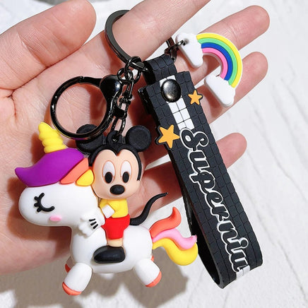 Anime Mickey Keychain Stitch and Minnie, perfect for hanging on bags, keys, or as a couple's gift - Lusy Store LLC