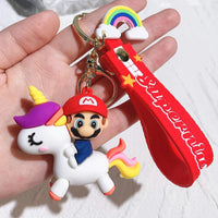 Anime Mickey Keychain Stitch and Minnie, perfect for hanging on bags, keys, or as a couple's gift - Lusy Store LLC