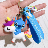 Anime Mickey Keychain Stitch and Minnie, perfect for hanging on bags, keys, or as a couple's gift - Lusy Store LLC