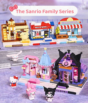 Assembled Toy Building Blocks Hello Kitty Kuromi Cinnamoroll My Melody Model Children Gifts - Lusy Store LLC