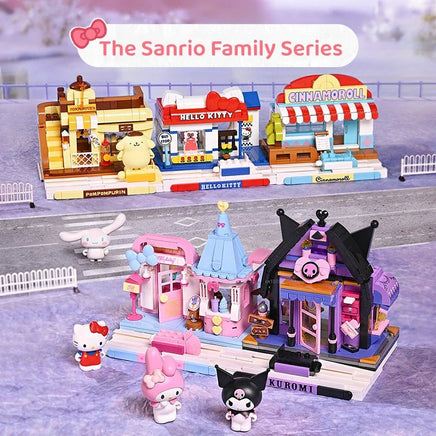 Assembled Toy Building Blocks Hello Kitty Kuromi Cinnamoroll My Melody Model Children Gifts