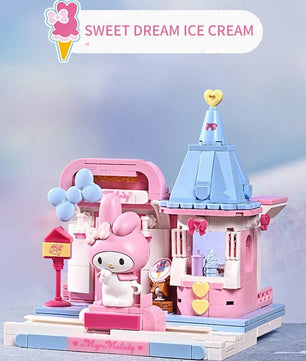 Assembled Toy Building Blocks Hello Kitty Kuromi Cinnamoroll My Melody Model Children Gifts - Lusy Store LLC