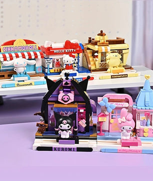 Assembled Toy Building Blocks Hello Kitty Kuromi Cinnamoroll My Melody Model Children Gifts - Lusy Store LLC
