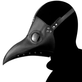 Authentic European and American Plague Doctor Mask for Halloween Costume Black