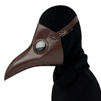 Authentic European and American Plague Doctor Mask for Halloween Costume Brown