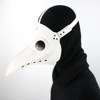 Authentic European and American Plague Doctor Mask for Halloween Costume White