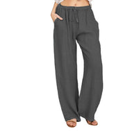 Lusy Store Women's Casual Cotton And Linen Loose Yoga Pants Pants