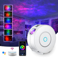 Smart Galaxy Projector: Colorful Starry Sky White Round
