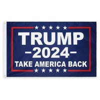 Lusy Store LLC Trump 2024 American Flag Anti-Ultraviolet Fading Flag