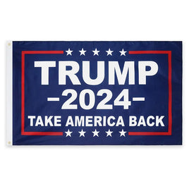 Lusy Store LLC Trump 2024 American Flag Anti-Ultraviolet Fading Flag