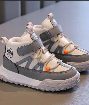 Baby boy shoes - Plush cashmere warm lined casual shoes - Lusy Store LLC