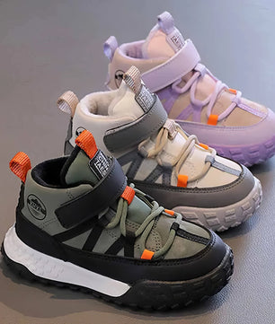 Baby boy shoes - Plush cashmere warm lined casual shoes - Lusy Store LLC