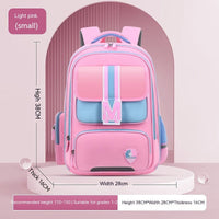 Baby Burden Relief Spine Protection Primary School Student Schoolbag Large Capacity Lightweight Children Backpack Pink Small