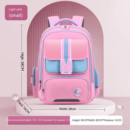 Baby Burden Relief Spine Protection Primary School Student Schoolbag Large Capacity Lightweight Children Backpack Pink Small