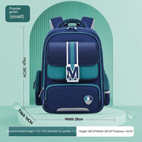Baby Burden Relief Spine Protection Primary School Student Schoolbag Large Capacity Lightweight Children Backpack Sapphire Blue Green Small
