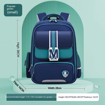 Baby Burden Relief Spine Protection Primary School Student Schoolbag Large Capacity Lightweight Children Backpack Sapphire Blue Green Small