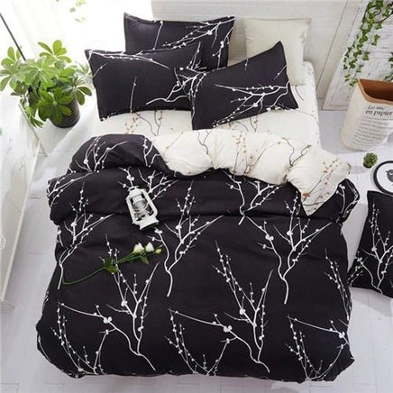 Beautiful 4-Piece Bed Linen Set Black