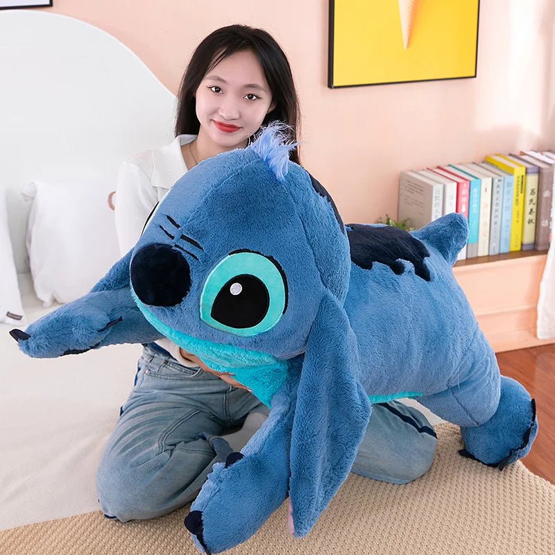 Blue Stitch Plush Long Pillow Toy - Perfect for Girls' Sleepovers and Birthday Gifts - Lusy Store LLC