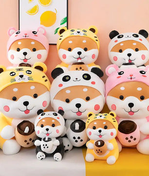 Boba Drinking Shiba Plush Toy - Lusy Store LLC