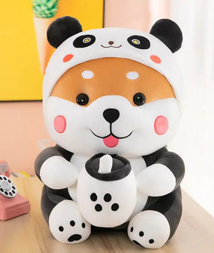 Boba Drinking Shiba Plush Toy - Lusy Store LLC