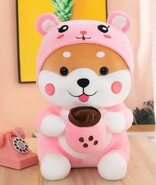 Boba Drinking Shiba Plush Toy - Lusy Store LLC