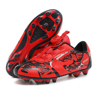 Boys baseball cleats - Football boots professional - Outdoor soocer training sport shoes Red