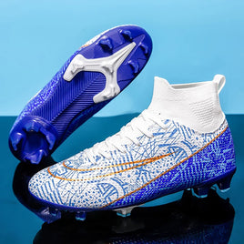 Boys baseball cleats - High quality professional football shoes - Outdoor training sport Blue