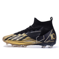 Boys baseball cleats - High quality professional soccer shoes - Outdoor cleats anti-slip Black